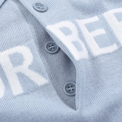 Поло Burberry Printed Logo Letters "Blue" фото № 2