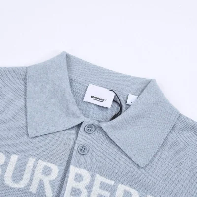 Поло Burberry Printed Logo Letters "Blue" фото № 3