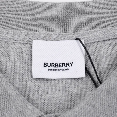 Поло Burberry With A Ribbon With Wreath Logo "Gray" фото № 4