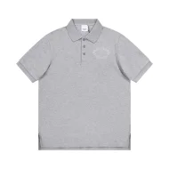 Поло Burberry With A Ribbon With Wreath Logo "Gray"