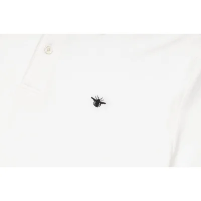 Поло Dior With Bee Embroidery "White" фото № 4