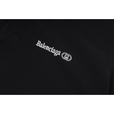 Поло Gucci X Balenciaga Regular With Logo "Black" фото № 7 Поло Gucci X Balenciaga Regular With Logo "Black" фото № 7