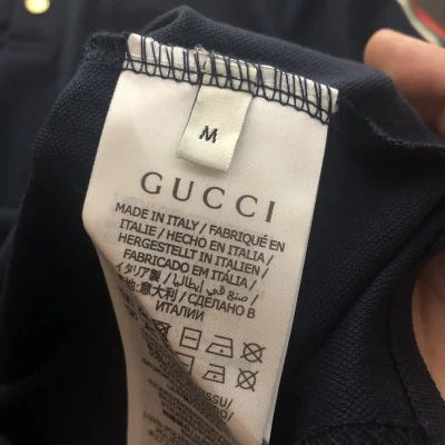 Поло Gucci With Red Stripe On The Sleeves "Black" фото № 3 Поло Gucci With Red Stripe On The Sleeves "Black" фото № 3