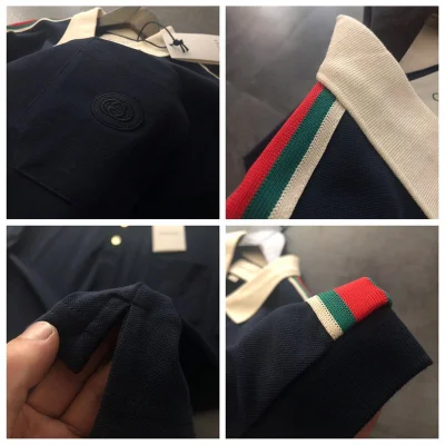 Поло Gucci With Red Stripe On The Sleeves "Black" фото № 9 Поло Gucci With Red Stripe On The Sleeves "Black" фото № 9