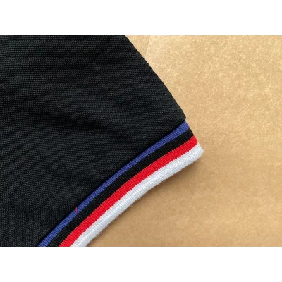 Поло Lacoste With Stripes Along The Contour "Black" фото № 7