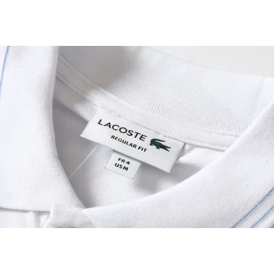 Поло Lacoste Solid Color With Logo "White" фото № 7