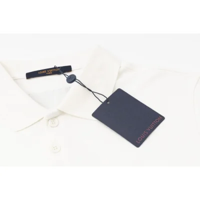 Поло Louis Vuitton With An Inscription-Logo On The Sleeve "White" фото № 2