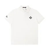 Поло Louis Vuitton With An Inscription-Logo On The Sleeve "White"