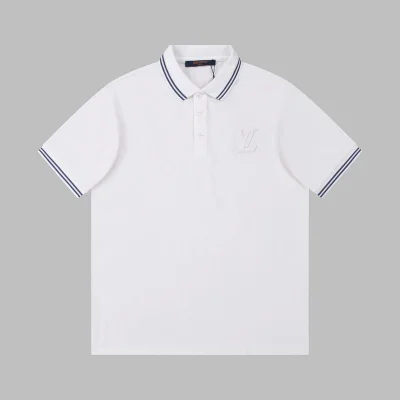 Поло Louis Vuitton With Blue Stripes "White" фото № 8