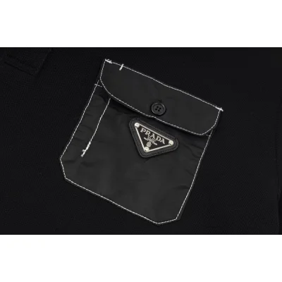 Поло Prada With A Sewn-In Pocket "Black" фото № 4 Поло Prada With A Sewn-In Pocket "Black" фото № 4