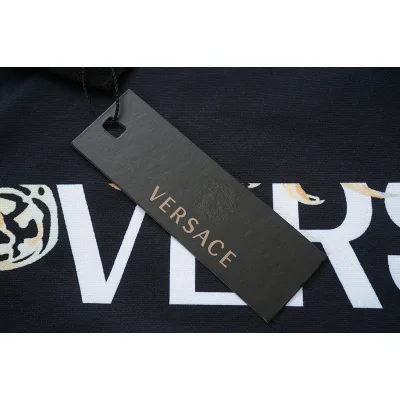 Поло Versace With Gold Patterns "Black" фото № 7