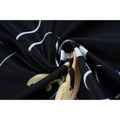 Поло Versace With Gold Patterns "Black" фото № 3