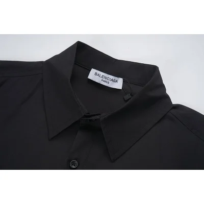 Рубашка Balenciaga Big Back Logo And Small Front Logo "Black" фото № 6