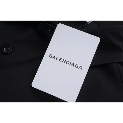 Рубашка Balenciaga Big Back Logo And Small Front Logo "Black" фото № 7