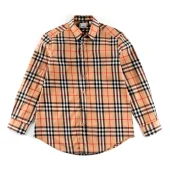 Рубашка Burberry Linear Squares "Brown"