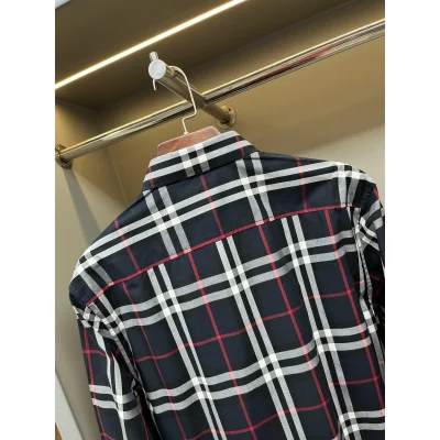 Рубашка Burberry Allsides Print Horizontal And Vertical Colorful Lines "Black" фото № 7