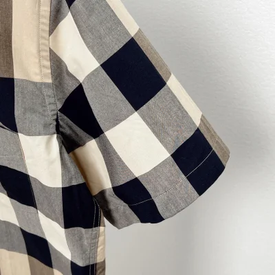 Рубашка Burberry Short Sleeves Checked Print Red And Dark Lines "Brown" фото № 5