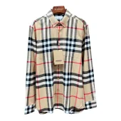 Рубашка Burberry Print Red And White And Black Lines "Beige"