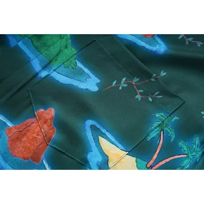 Рубашка Casablanca Islands And Volcano "Green" фото № 6 Рубашка Casablanca Islands And Volcano "Green" фото № 6