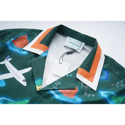 Рубашка Casablanca Islands And Volcano "Green" фото № 7 Рубашка Casablanca Islands And Volcano "Green" фото № 7