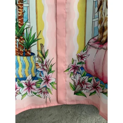 Рубашка Casablanca Dog On The Sofa Windows "Yellow" фото № 7