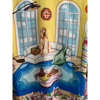 Рубашка Casablanca Dog On The Sofa Windows "Yellow" фото № 4