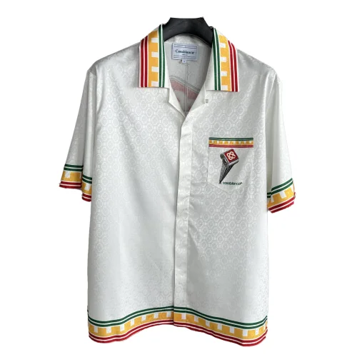Рубашка Casablanca Frontside Print White Column "White"