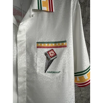 Рубашка Casablanca Frontside Print White Column "White" фото № 4