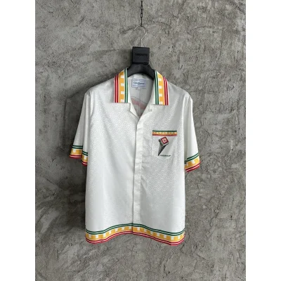 Рубашка Casablanca Frontside Print White Column "White" фото № 2