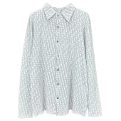 Рубашка Christian Dior Print Of Many Logos "Blue"