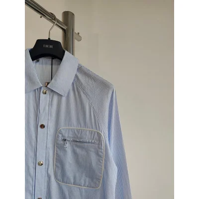 Рубашка Christian Dior One Zip Pocket "Blue" фото № 4