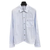 Рубашка Christian Dior Frontside Logo Couture On Sleeve "Blue"