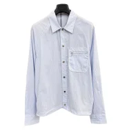 Рубашка Christian Dior Frontside Logo Couture On Sleeve "Blue"