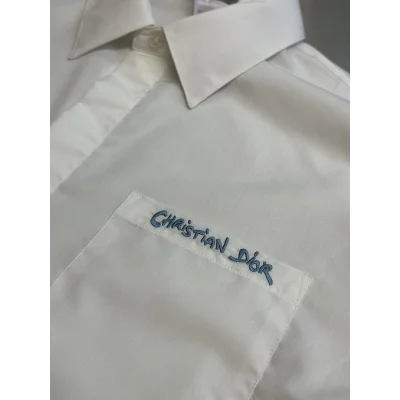 Рубашка Christian Dior Small Logo On Pocket "White" фото № 5