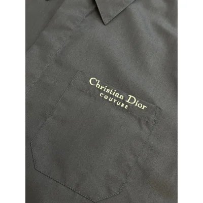 Рубашка Christian Dior White Logotype Couture "Blue" фото № 7