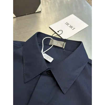 Рубашка Christian Dior White Logotype Couture "Blue" фото № 3