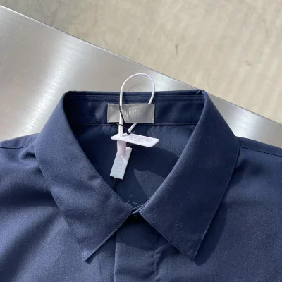 Рубашка Christian Dior White Frontside Logotype Couture "Blue" фото № 3