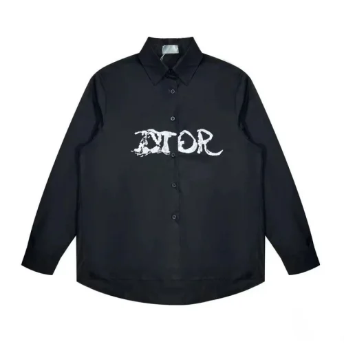 Рубашка Christian Dior With White Logo "Black"