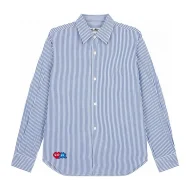 Рубашка Comme des Garcons Play Red Heart Eye Minecraft "Blue"