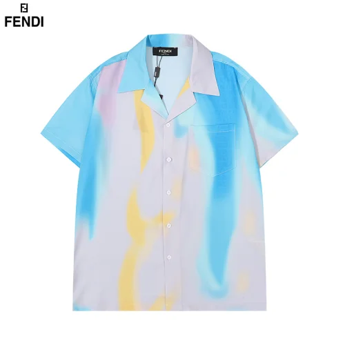 Рубашка Fendi Blurry Color Print "Blue/Pink/Yellow"