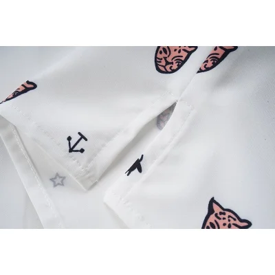 Рубашка Gucci Repeating Prints Of Masks Stars Anchors "White" фото № 7