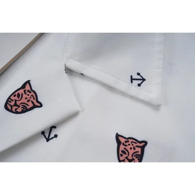 Рубашка Gucci Repeating Prints Of Masks Stars Anchors "White" фото № 4