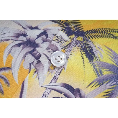 Рубашка Gucci Palm Trees Short Sleeves Is My Body "Yellow" фото № 4