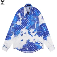 Рубашка Louis Vuitton Patterns Symbols And Brand Emblems "Blue/White"