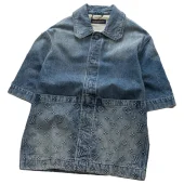 Джинсовая Рубашка Louis Vuitton Logo Embossing "Blue"