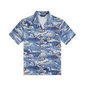 Рубашка Palm Angels With Shark Print "Blue"