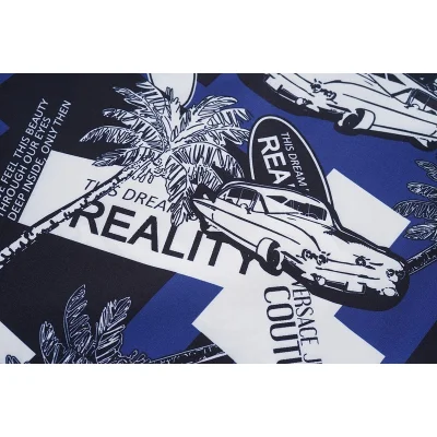 Рубашка Versace Palm Trees And Cars "Blue" фото № 5 Рубашка Versace Palm Trees And Cars "Blue" фото № 5