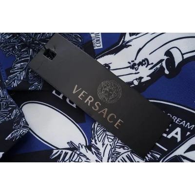 Рубашка Versace Palm Trees And Cars "Blue" фото № 9 Рубашка Versace Palm Trees And Cars "Blue" фото № 9