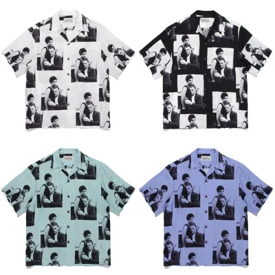 Рубашка Wacko Maria Print Men And Women "White" фото № 2