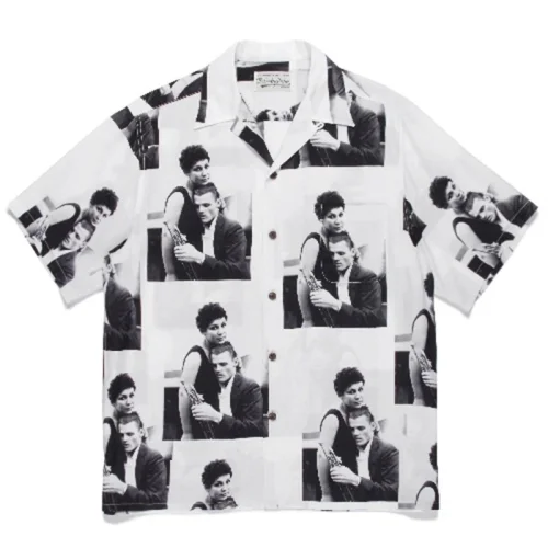 Рубашка Wacko Maria Print Men And Women "White"